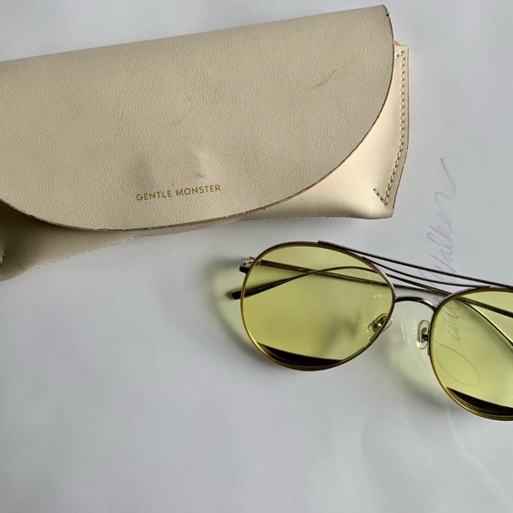GENTLE MONSTER Odd Odd Yellow Sunglasses, Like New - Picture 5 of 6